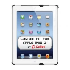 Cellet Full Catalog LAPPIPD303 - Apple IPad 3 Black Leather Case With Media Kickstand 4 Adjustable Angles