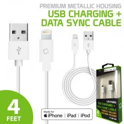 DAAPP5WB -iPhone Charging Cable, Cellet Apple Lightning 8 Pin To USB Sync & Data Charging Cable - White Full Catalog