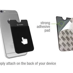 Cellet Full Catalog CRSLVWT - EZStick Universal ID/Credit Card Holder For Smartphones - White