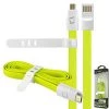 DAMICROGGR -Cellet 3 Ft. Flat Wire Micro USB Charging/Data Sync Cable - Green