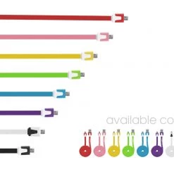 DAMICROHPK - Cellet 4 Ft. Flat Wire Micro USB Charging/Data Cable - Pink