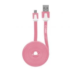 DAMICROHPK - Cellet 4 Ft. Flat Wire Micro USB Charging/Data Cable - Pink