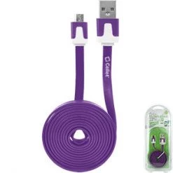 Full Catalog DAMICROHPR - Cellet 4 Ft. Flat Wire Micro USB Charging/Data Cable - Purple