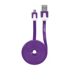 Full Catalog DAMICROHPR - Cellet 4 Ft. Flat Wire Micro USB Charging/Data Cable - Purple