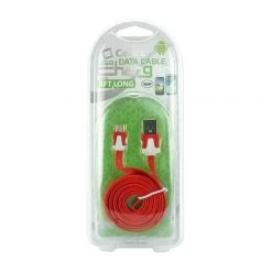 DAMICROHRD - Cellet 4 Ft. Flat Wire Micro USB Charging/Data Cable -Red
