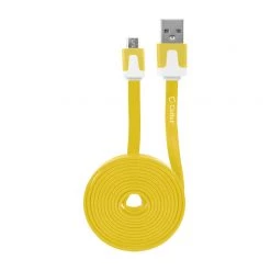 Full Catalog DAMICROHYL - Cellet 4 Ft. Flat Wire Micro USB Charging/Data Cable - Yellow