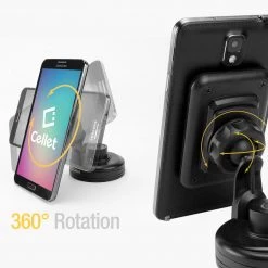 Cellet Wholesale PHN129 - Cradle-Less Car Smartphone Holder With 8 Suction Cup Holder