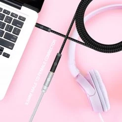 Full Catalog CN35EXT6 - Cellet 6 Ft. Gold Plated 3.5mm Male To Female Audio Extension Cable For Headphones, Audio Aux, Car Stereo