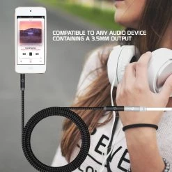 Full Catalog CN35EXT6 - Cellet 6 Ft. Gold Plated 3.5mm Male To Female Audio Extension Cable For Headphones, Audio Aux, Car Stereo