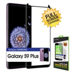 Cellet SGSAMS9PF- Full Coverage Screen Protector 9H Hardness Tempered Glass - Samsung Galaxy S9 Plus
