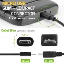 PMICROMS21BK - Cellet Rapid Charge 12W 2.4A Dual USB Car Charger With Micro USB Cable - Black Full Catalog