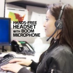 GoCellet EP25OP - Universal Premium Mono 2.5mm Hands-Free Headset With Boom Microphone For Landline Phone, Cordless Phone, Office Phones, Business Phones By Cellet (Not For Smartphone) Full Catalog