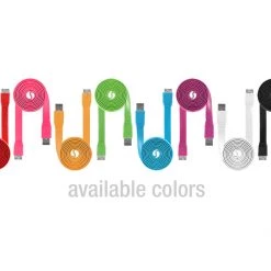 Full Catalog DAUSB30FHPK - Cellet SuperSpeed USB 3.0 Type A To Micro-B Flat Cable - Hot Pink