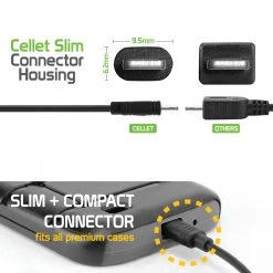 Cellet Full Catalog TCMICROH24 - Micro USB Home Charger, Universal 12Watt (2.4amps) Home Charger With Dual Ports And 4ft.(1.2m) Micro USB Cable Compatible To Kindle, Kindle Paperwhite, Samsung Galaxy Tab 4/3, Tab A, Smasung Galaxy S7 Edge/S6 Edge, Galaxy Note 5/4 - Black