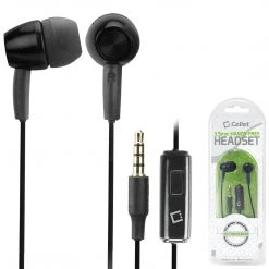 EP35PSTBK - Cellet 3.5mm Hands Free Stereo Earphones With Microphone - Black