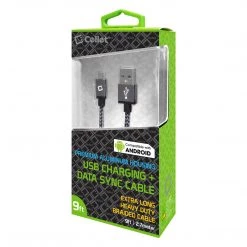 DAMICRO9 - Cellet Premium Braided & Metallic Housing 9 Ft. Micro USB Charging / Data Cable Full Catalog
