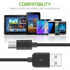 Full Catalog DAMICROL8 - Cellet Extra Long 8mm Tip Micro USB Charging & Data Sync Cable