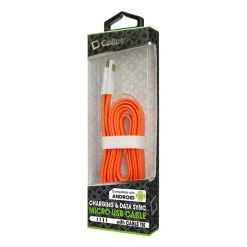 DAMICROGOR - Cellet 3 Ft. Flat Wire Micro USB Charging/Data Sync Cable - Orange 11 DAMICROGOR - Cellet 3 Ft. Flat Wire Micro USB Charging/Data Sync Cable - Orange