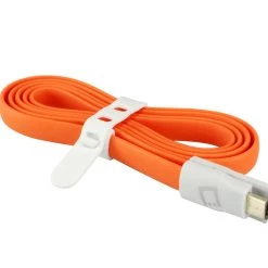 DAMICROGOR - Cellet 3 Ft. Flat Wire Micro USB Charging/Data Sync Cable - Orange