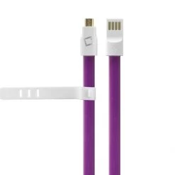 Full Catalog DAMICROGPR - Cellet 3 Ft. Flat Wire Micro USB Charging/Data Sync Cable - Purple