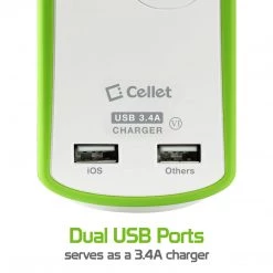 Full Catalog TP565 - Cellet Compact 2 Outlet Surge Protector + Dual Optimized For IPhone USB Ports, 3.4Amp High Power Output Travel Charger (DOE6 And UL Certified)