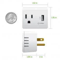 TP340 - Cellet UL Certified 1 Outlet + 12Watt (2.4Amp) USB Port Travel Charger Full Catalog 13 TP340 - Cellet UL Certified 1 Outlet + 12Watt (2.4Amp) USB Port Travel Charger Full Catalog
