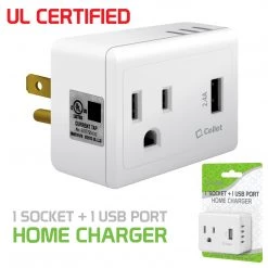 TP340 - Cellet UL Certified 1 Outlet + 12Watt (2.4Amp) USB Port Travel Charger Full Catalog 14 TP340 - Cellet UL Certified 1 Outlet + 12Watt (2.4Amp) USB Port Travel Charger Full Catalog