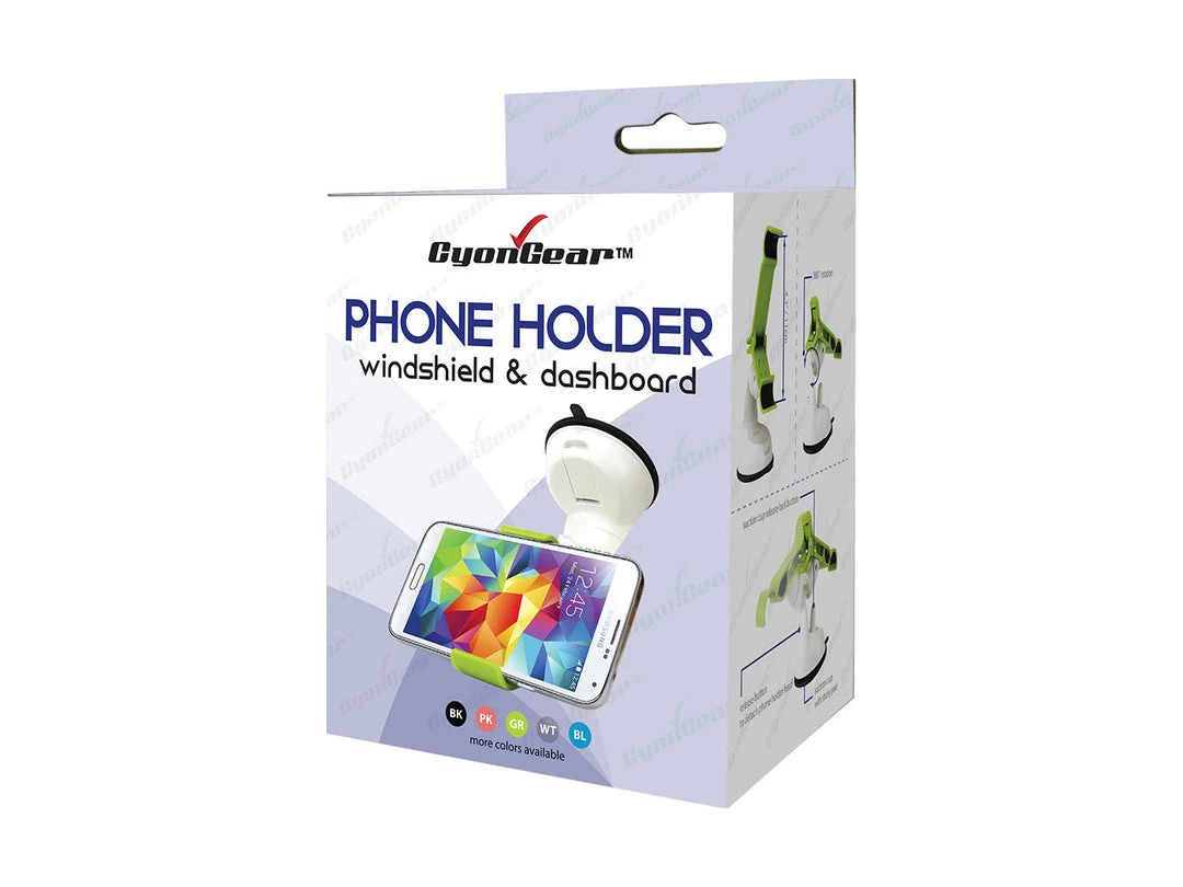 Cellet Full Catalog PHT150GR - CyonGear Car Windshield Dashboard Phone Holder For Phones Up To 4.3 Inches Wide - Green 11 Cellet Full Catalog PHT150GR - CyonGear Car Windshield Dashboard Phone Holder For Phones Up To 4.3 Inches Wide - Green