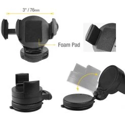 Cellet Full Catalog PHHD110 - CyonGear Windshield Dashboard Phone Holder For Phones Up To 3 Inches Wides