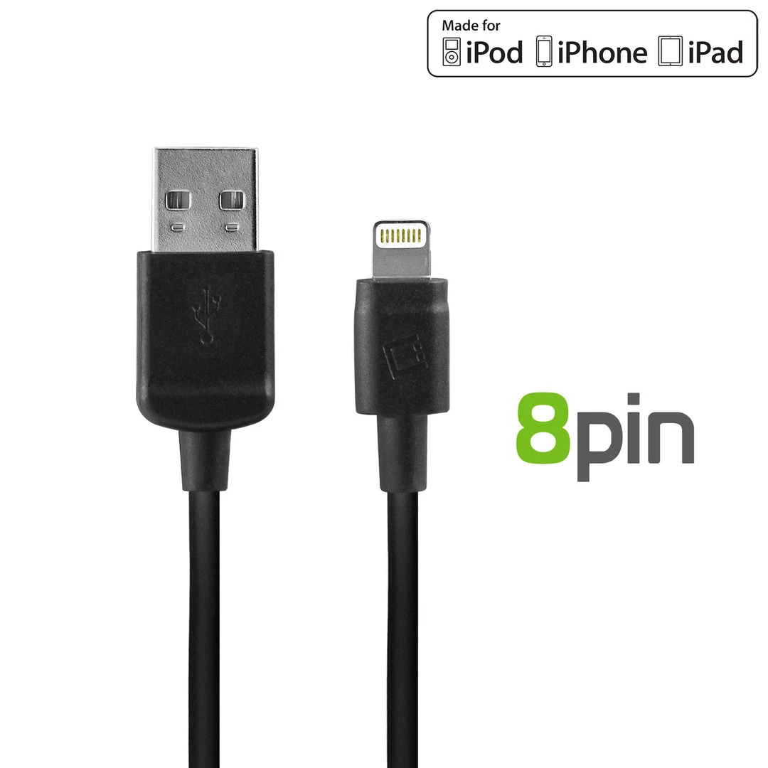 Full Catalog TCAPP8F12BK - Cellet 5 Watt (1 Amp) With Folding Blades Single Port Home Charger (Lightning Cable Included, Apple MFI Certified) - Black 4 Full Catalog TCAPP8F12BK - Cellet 5 Watt (1 Amp) With Folding Blades Single Port Home Charger (Lightning Cable Included, Apple MFI Certified) - Black