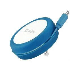Full Catalog TMMICROBL - Cellet Cord Keeper 5Watt (1Amp) Micro USB Home Wall Charger - Blue