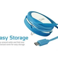 Full Catalog TMMICROBL - Cellet Cord Keeper 5Watt (1Amp) Micro USB Home Wall Charger - Blue