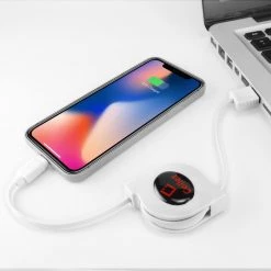 GoCellet Full Catalog DAAPP8RWT - Retractable IPhone Lightning USB Charging Cable MFI Certified - White