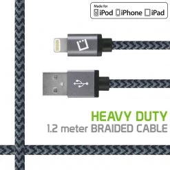 DAAPP5JBK - Cellet Apple Licensed 4 Ft, Lightning 8 Pin To USB Charging / Data Sync Cable - Black Full Catalog