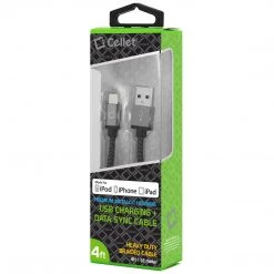 DAAPP5JBK - Cellet Apple Licensed 4 Ft, Lightning 8 Pin To USB Charging / Data Sync Cable - Black Full Catalog