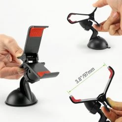 GoCellet Full Catalog PHT850BKC - Heavy Duty Dashboard And Windshield Phone Holder Mount Clip Cradle