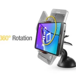 GoCellet Full Catalog PHT850BKC - Heavy Duty Dashboard And Windshield Phone Holder Mount Clip Cradle