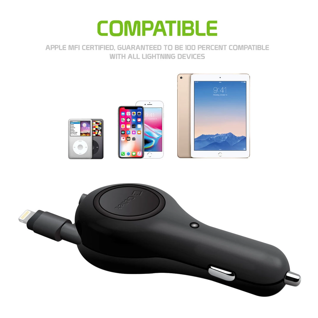 Full Catalog PAPP8R21 - Cellet 10 Watt (2.1 Amp) Lightning 8 Pin Retractable Car Charger For IPod, IPhone, IPad (Apple MFI Certified) 6 Full Catalog PAPP8R21 - Cellet 10 Watt (2.1 Amp) Lightning 8 Pin Retractable Car Charger For IPod, IPhone, IPad (Apple MFI Certified)