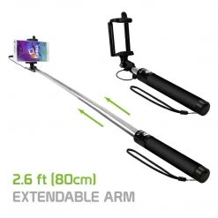 Cellet ACPOD4BK - Self-Portrait Handheld Selfie Stick For Smartphones And Cameras - Black