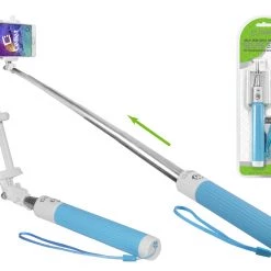 Cellet Wholesale ACPOD5BL - Wireless Self-Portrait Handheld Selfie Stick For Smartphones - Blue