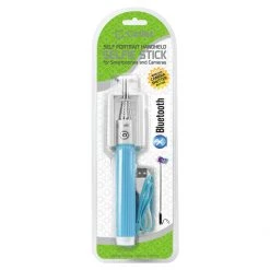 Cellet Wholesale ACPOD5BL - Wireless Self-Portrait Handheld Selfie Stick For Smartphones - Blue