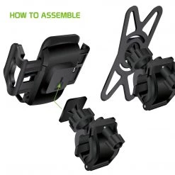 PHM400 - Bike Phone Mount, Cellet Universal Bicycle & Motorcycle Holder Mount With One Touch Arm Release Button And 360 Degree Rotating Cradle Compatible To IPhone XS Max, XS, XR, X, 8/8 Plus, Samsung Galaxy S10, S10 Plus, S10e, GPS And More