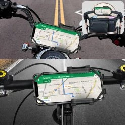 PHM400 - Bike Phone Mount, Cellet Universal Bicycle & Motorcycle Holder Mount With One Touch Arm Release Button And 360 Degree Rotating Cradle Compatible To IPhone XS Max, XS, XR, X, 8/8 Plus, Samsung Galaxy S10, S10 Plus, S10e, GPS And More