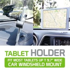 GoCellet Full Catalog PHTABCN -Windshield Tablet Car Mount Holder With Large Suction Cup, Holds Tablets Up To 9.7