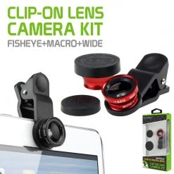Cellet Wholesale ACLENS3 - Universal 3-in-1 Fisheye / Wide Angle / Macro Clip-on Camera Lens Kit Full Catalog