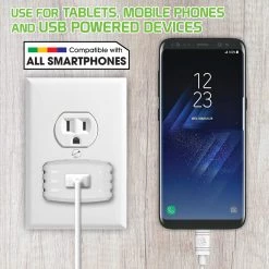 Cellet TCUSB21GWT - CyonGear 10W / 2.1 Amp Hi-Powered USB Home Charger - White