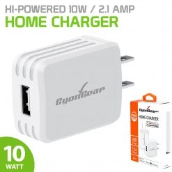 Cellet TCUSB21GWT - CyonGear 10W / 2.1 Amp Hi-Powered USB Home Charger - White