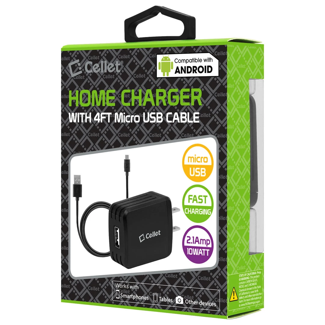 Full Catalog TCMICRO21GBK - CELLET Hi-Powered 10W / 2.1 Amp Home Charger (Micro USB Cable Included) - Black 9 Full Catalog TCMICRO21GBK - CELLET Hi-Powered 10W / 2.1 Amp Home Charger (Micro USB Cable Included) - Black