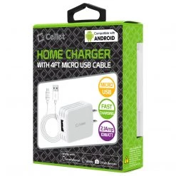 TCMICRO21GWT - Cellet Hi-Powered 10W / 2.1 Amp Home Charger (Micro USB Cable Included) - White Full Catalog 14 TCMICRO21GWT - Cellet Hi-Powered 10W / 2.1 Amp Home Charger (Micro USB Cable Included) - White Full Catalog