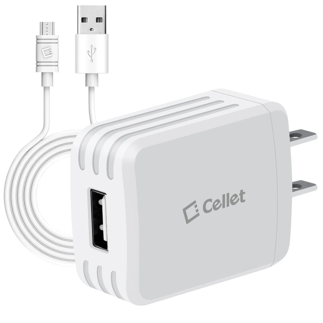 TCMICRO21GWT - Cellet Hi-Powered 10W / 2.1 Amp Home Charger (Micro USB Cable Included) - White Full Catalog 2 TCMICRO21GWT - Cellet Hi-Powered 10W / 2.1 Amp Home Charger (Micro USB Cable Included) - White Full Catalog